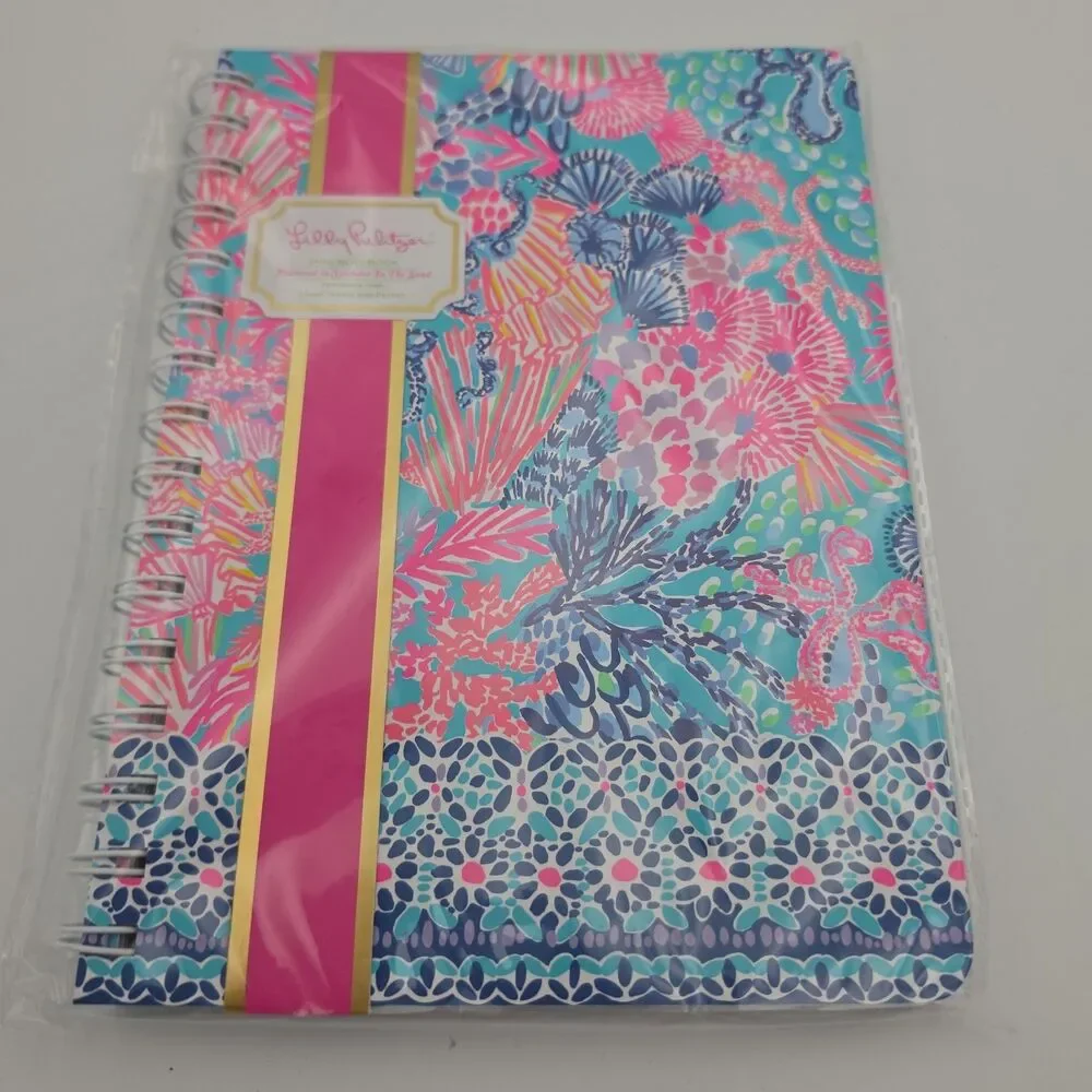 Lilly Pulitzer Splendor in the Sand Mini Notebook Lined Pages Pocket 8” x 6”